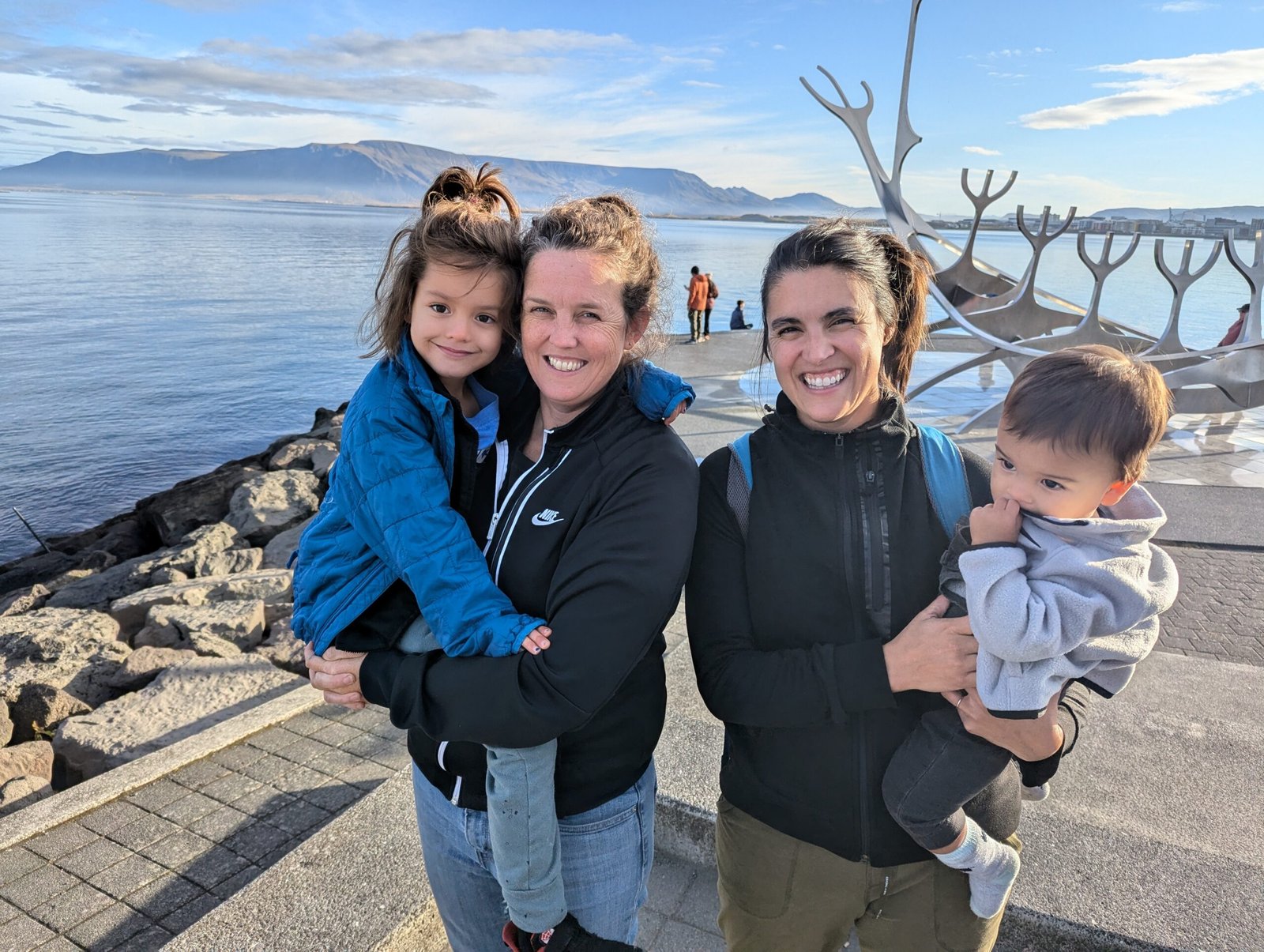 Our family on the road in Iceland