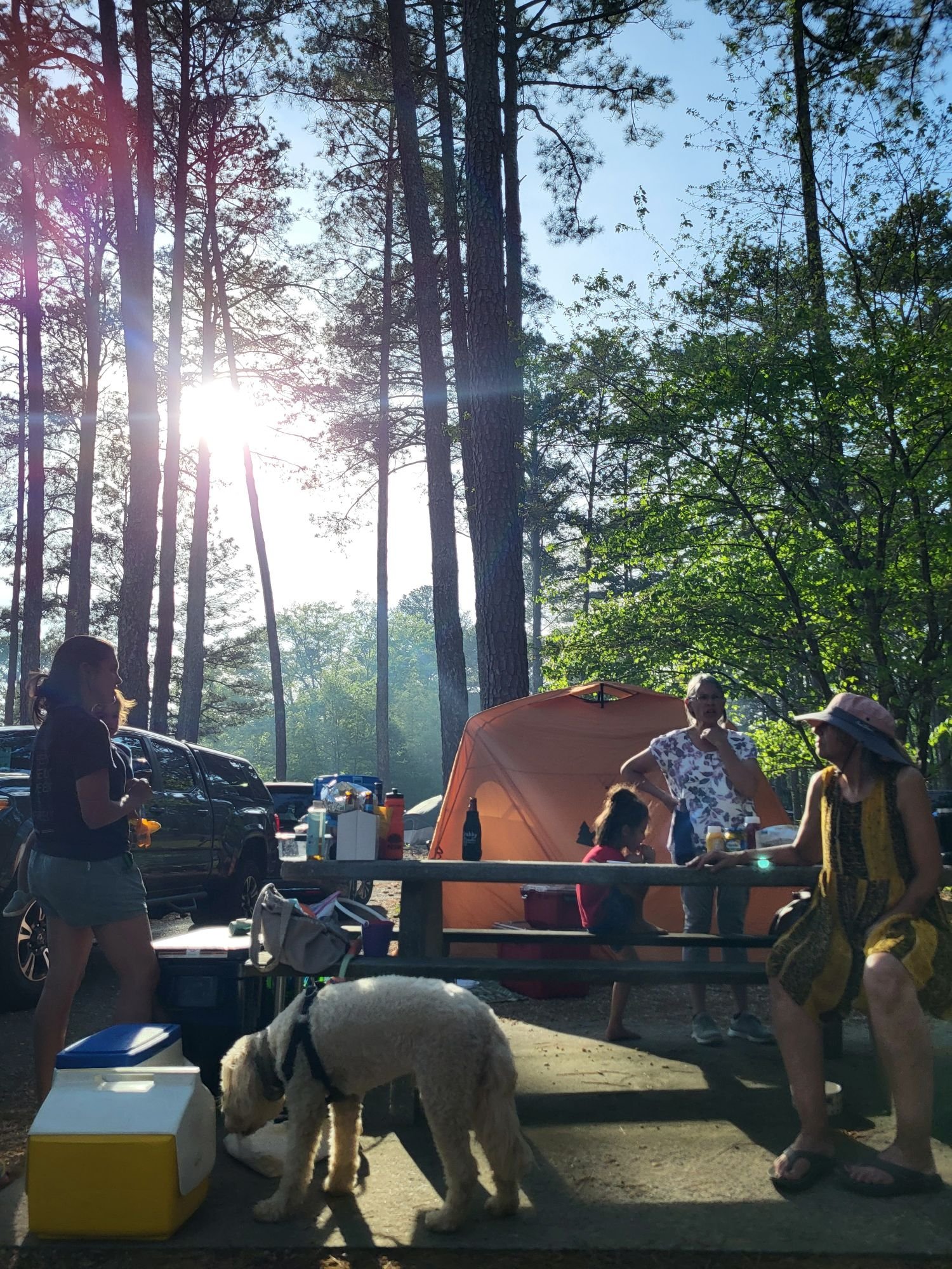 Our camping setup - camping in georgia with kids