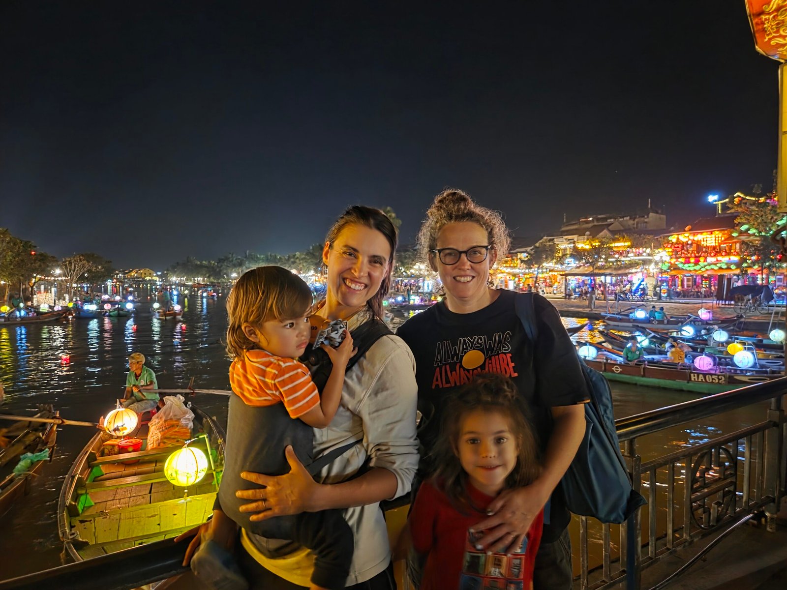Family with kids traveling in Hoi An Ancient Town