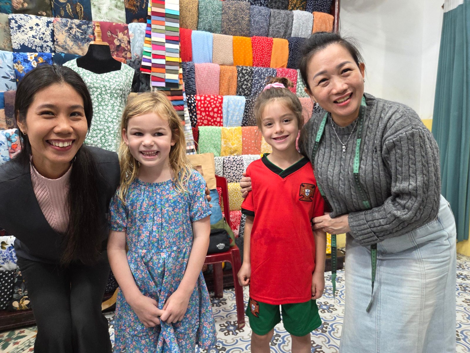 Custom tailoring for kids in Hoi An