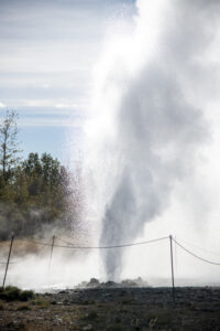 Geyser at Geothermal Park in Hveragerði