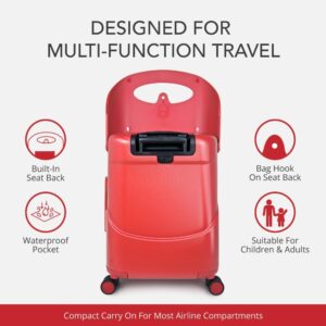 MiaMily riding luggage - what to pack when flying with kids