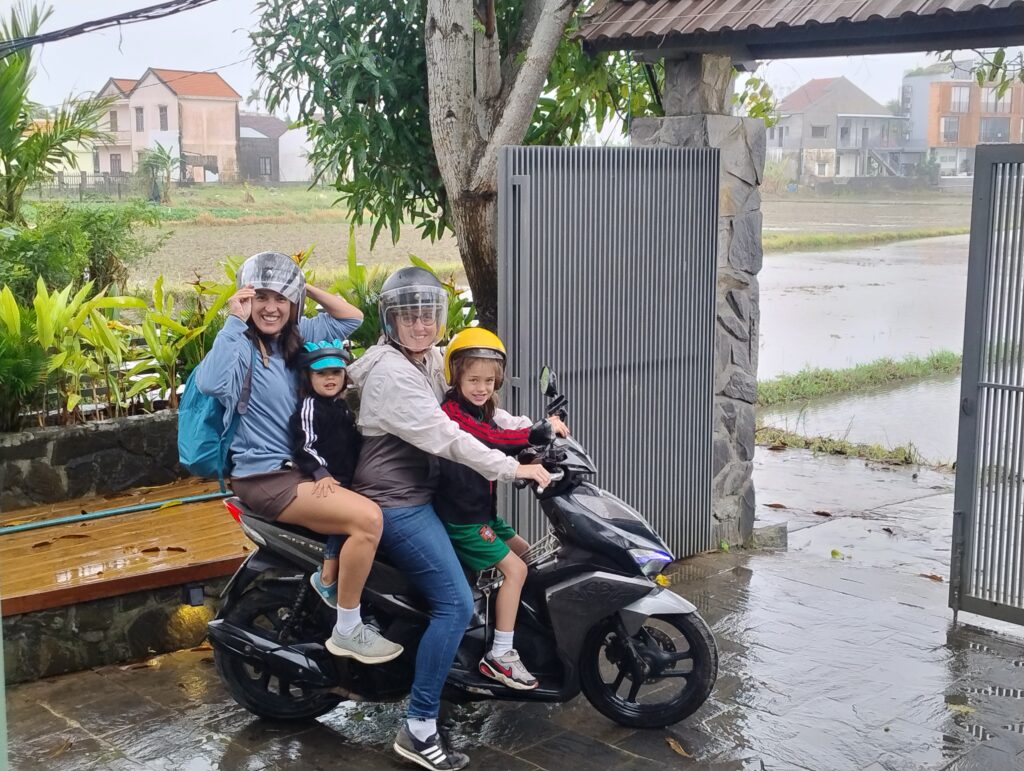 Family scooter ride in Hoi An