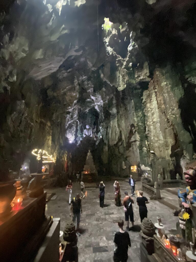 Exploring Marble Mountain caves in Da Nang Vietnam